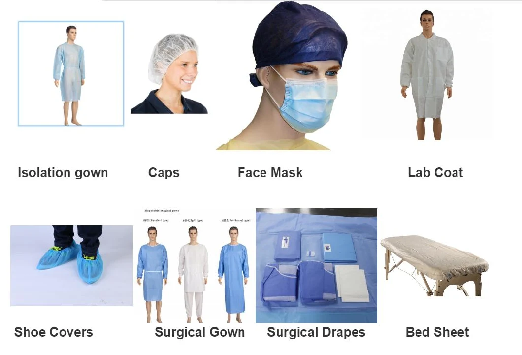 Hospital Equipment Medical Nonwoven Surgical Gown Coverall